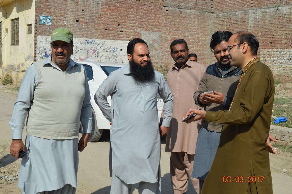 Company Secretary along with Senior Manager ops and Manager ops visiting different areas of UC 14