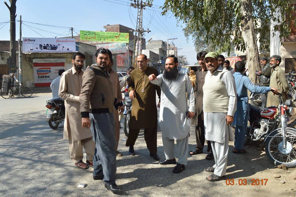 Company Secretary along with Senior Manager ops and Manager ops visiting different areas of UC 14