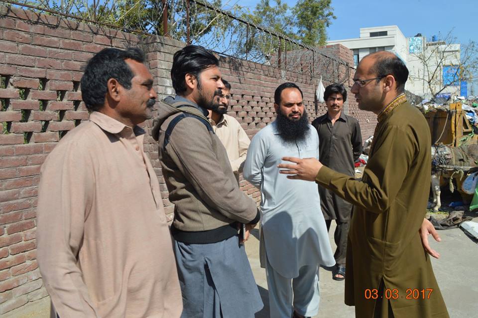 Company Secretary along with Senior Manager ops and Manager ops visiting different areas of UC 14