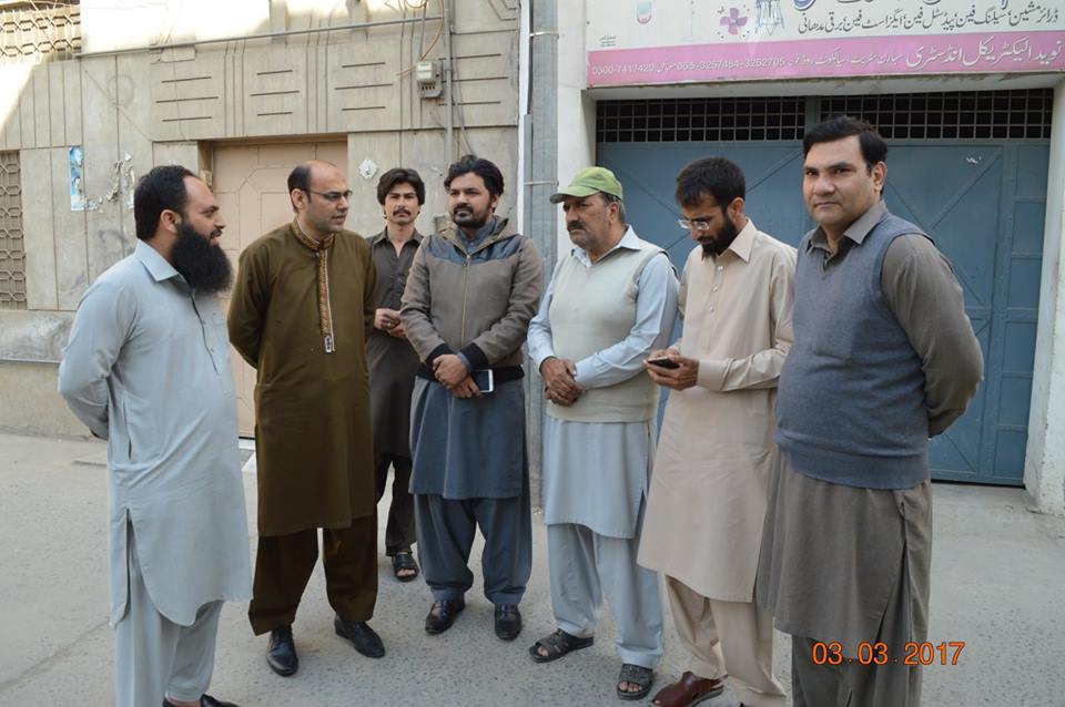 Company Secretary along with Senior Manager ops and Manager ops visiting different areas of UC 14