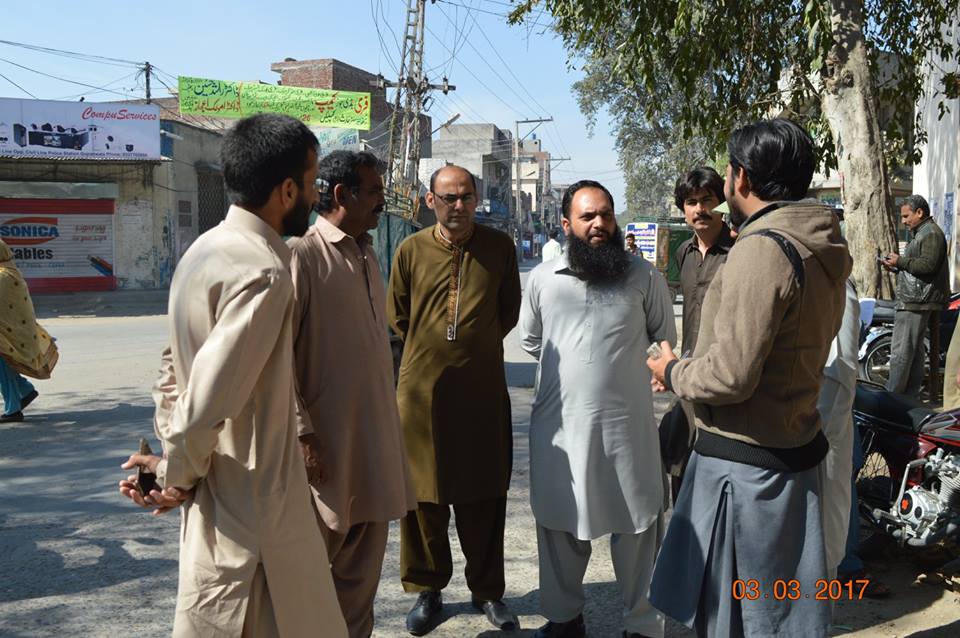 Company Secretary along with Senior Manager ops and Manager ops visiting different areas of UC 14