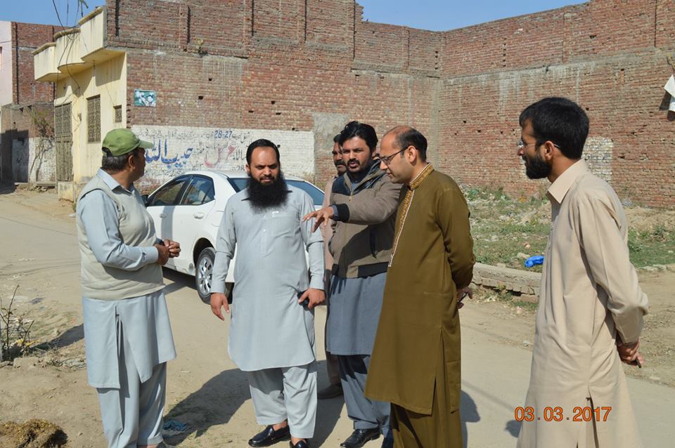 Company Secretary along with Senior Manager ops and Manager ops visiting different areas of UC 14