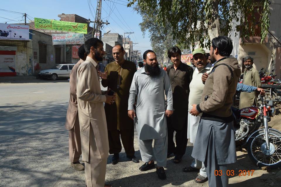 Company Secretary along with Senior Manager ops and Manager ops visiting different areas of UC 14