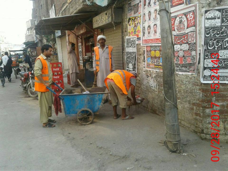Cleanliness activities in different areas of city on Muharram ul Haram Processio